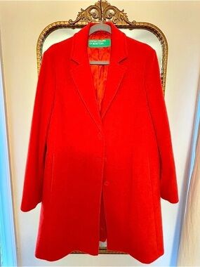 United Colors of Benetton Red Long Coat